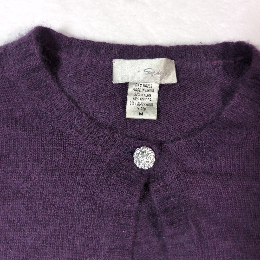 Spiegel Purple Angora Lambswool Shrug Cardigan M Soft Coquette Balletcore‎ Crop - Picture 3 of 10